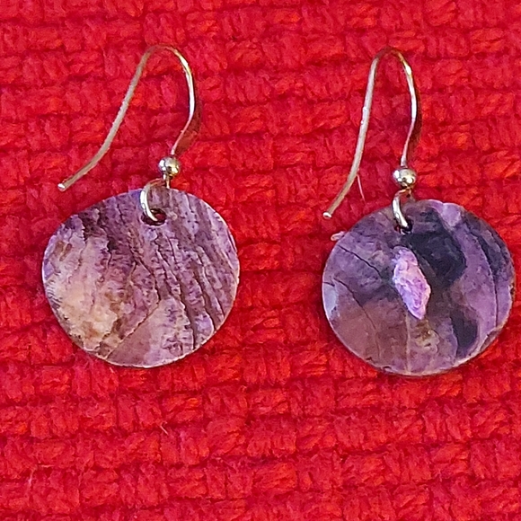 Silvervand Purple Snowflake Earrings - Picture 11 of 11